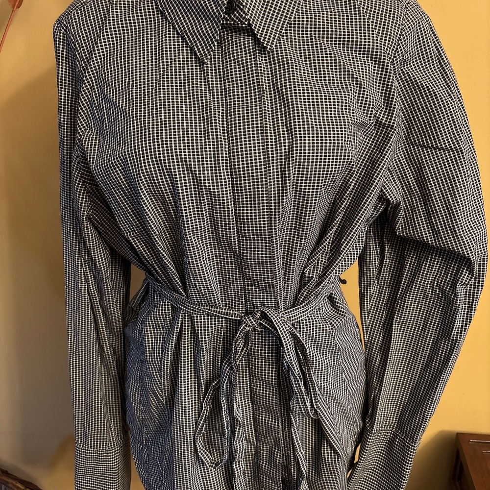 Buttoned down checkered dress shirt